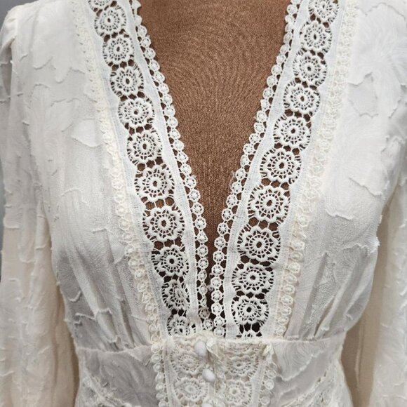 NWT Anewsta Floral Bohemian Long Sleeve Dress Sz Small - Picture 7 of 12